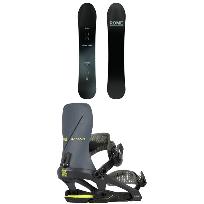 Rome - Rome Ravine Pro Snowboard + Katana FW Snowboard Bindings 2026
