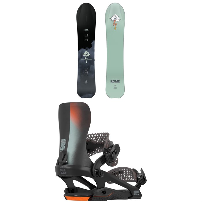 Rome - Rome Stale Fish Snowboard + 390 Boss Pro FW Snowboard Bindings 2026