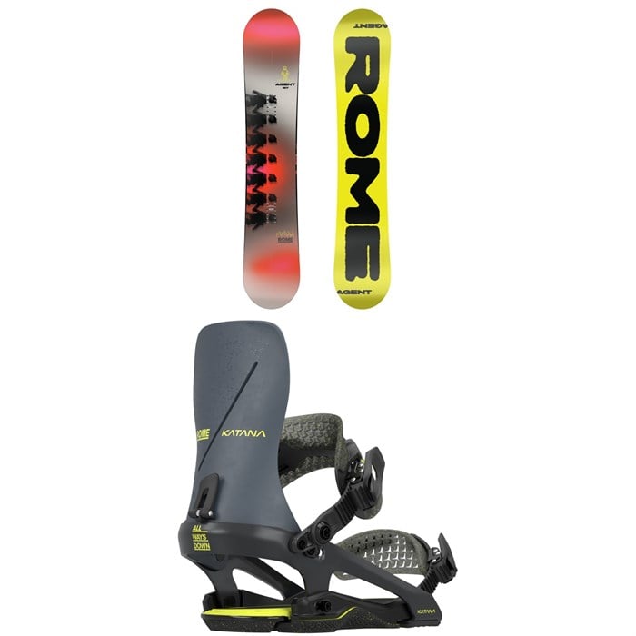 Rome - Rome Agent Snowboard + Katana FW Snowboard Bindings 2026
