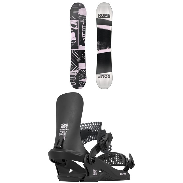 Rome - Boneless Snowboard + Brass HW Snowboard Bindings - Women's 2026