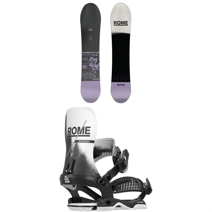 Rome - Service Dog Snowboard + Katana AW Snowboard Bindings 2026