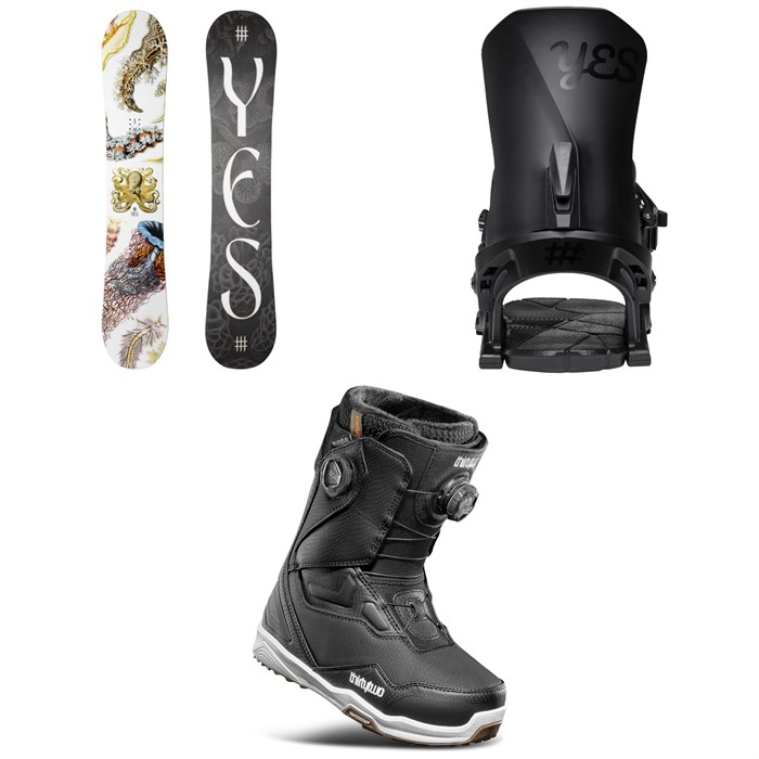 Yes. - Yes. Hel Yes Snowboard + Conda Snowboard Bindings + thirtytwo TM-2 Double Boa Snowboard Boots - Women's 2026