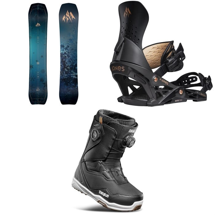 Jones - Jones Howler Snowboard + Aurora Snowboard Bindings + thirtytwo TM-2 Double Boa Snowboard Boots - Women's 2026