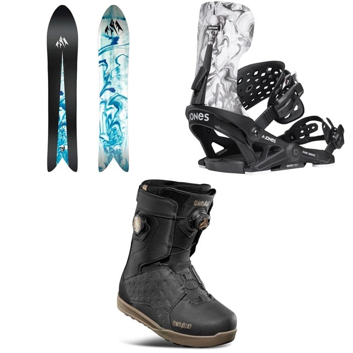 Jones - Jones Storm Wolf Snowboard + Meteorite Surf Series Snowboard Bindings + thirtytwo Lashed Double Boa Snowboard Boots 2026