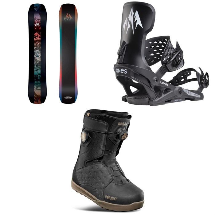 Jones - Jones Mountain Twin Snowboard + Meteorite Snowboard Bindings + thirtytwo Lashed Double Boa Snowboard Boots 2026