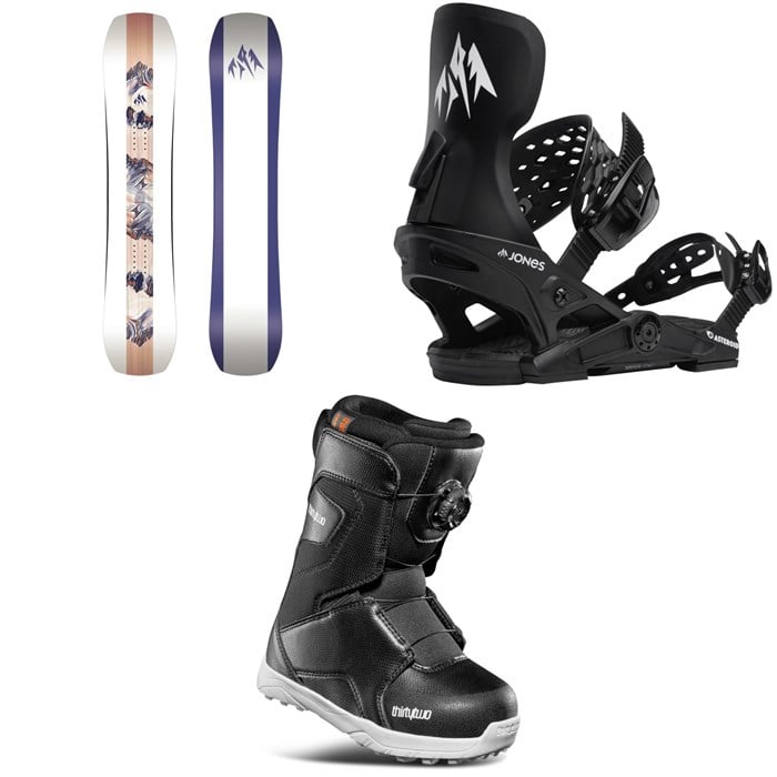 Jones - Jones Twin Sister Snowboard + Asteroid Snowboard Bindings + thirtytwo Lashed Boa Snowboard Boots - Kids' 2026