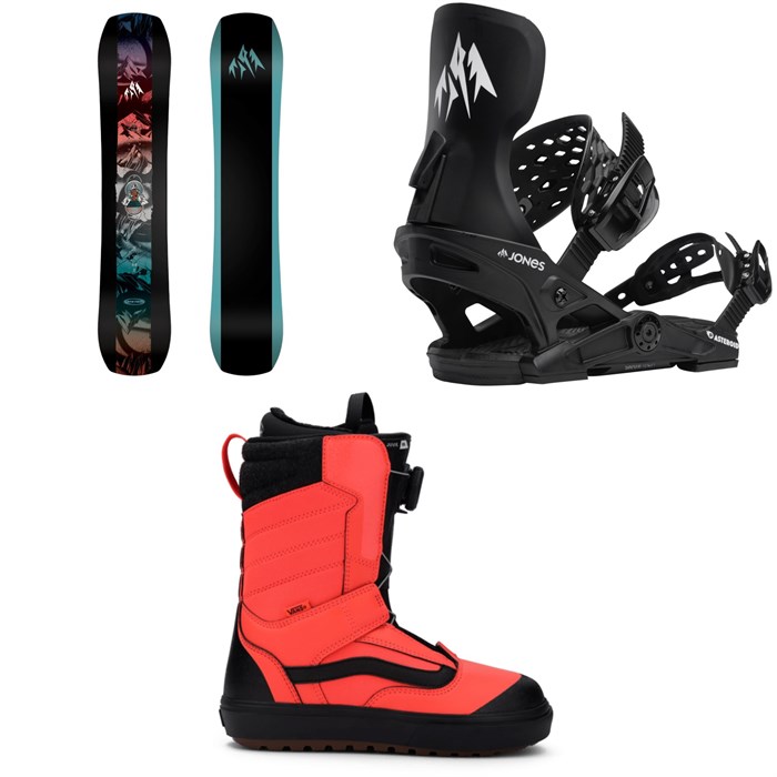 Jones - Jones Mountain Twin Snowboard + Asteroid Snowboard Bindings + Vans Juvie OG Snowboard Boots - Kids' 2026