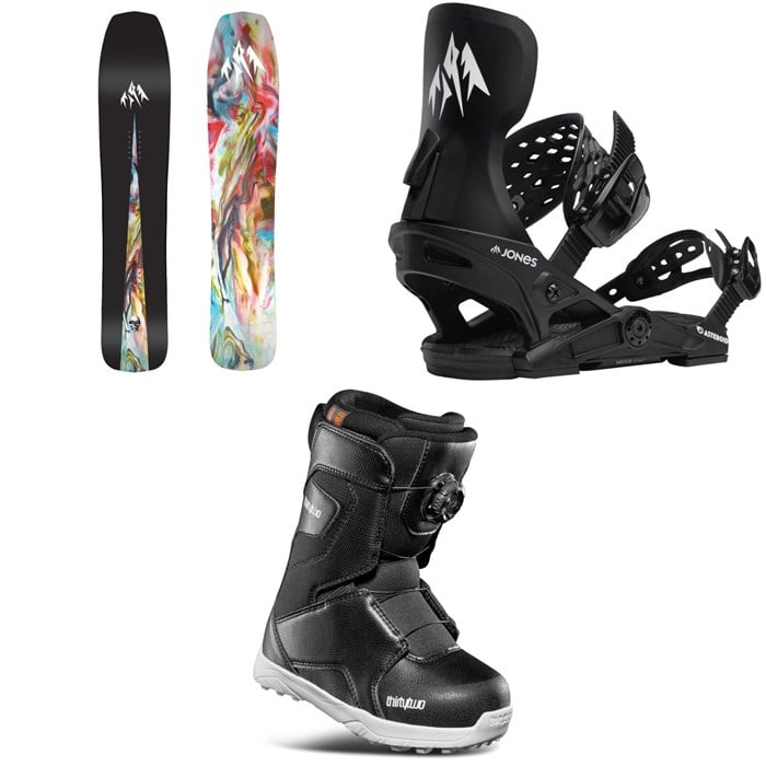Jones - Jones Mini Mind Expander Snowboard + Asteroid Snowboard Bindings + thirtytwo Lashed Boa Snowboard Boots - Kids' 2026