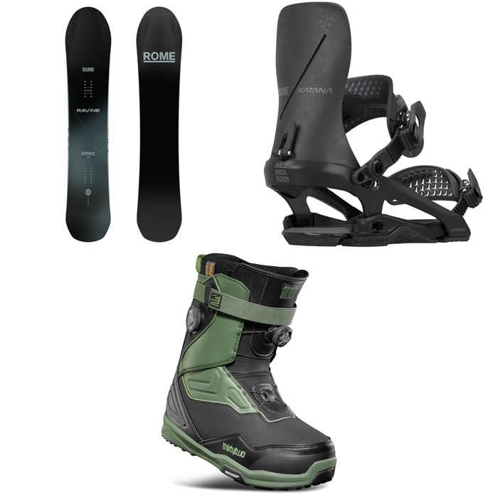 Rome - Rome Ravine Pro Snowboard + Katana FW Snowboard Bindings + thirtytwo TM-2 XLT Double Boa Snowboard Boots 2026