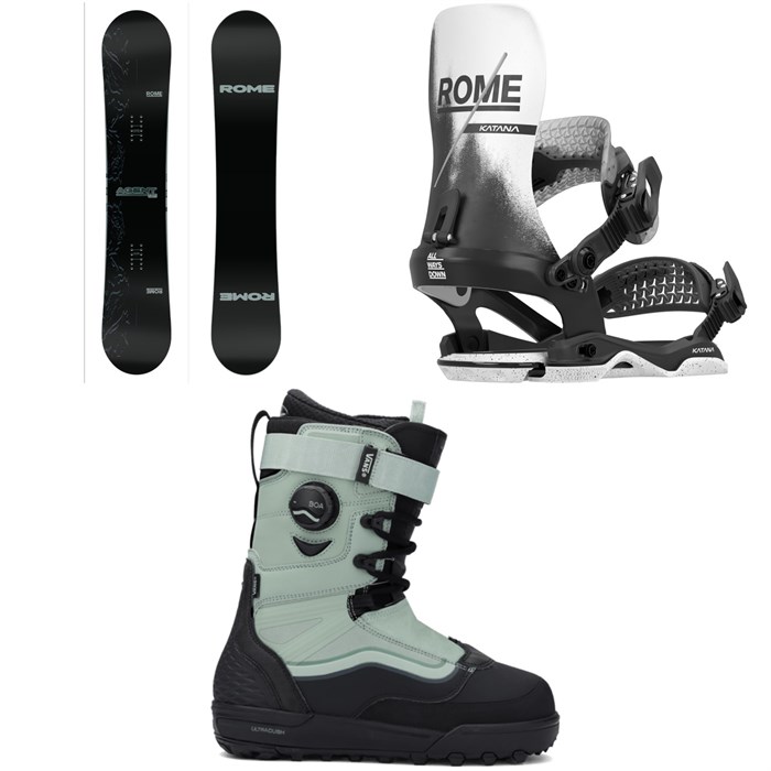 Rome - Agent Pro Snowboard + Katana AW Snowboard Bindings + Vans Infuse Snowboard Boots 2026