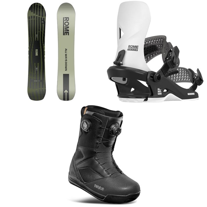 Rome - Rome Warden Snowboard + Trace HW Snowboard Bindings + thirtytwo STW Double Boa Snowboard Boots 2026