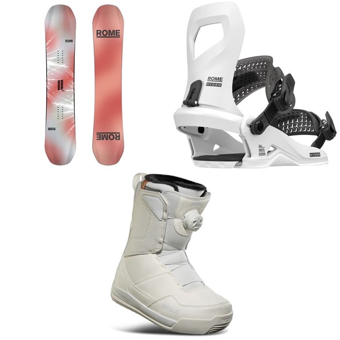 Rome - Rome Royal Snowboard + Hydra HW Snowboard Bindings + thirtytwo Shifty Boa Snowboard Boots - Women's 2026