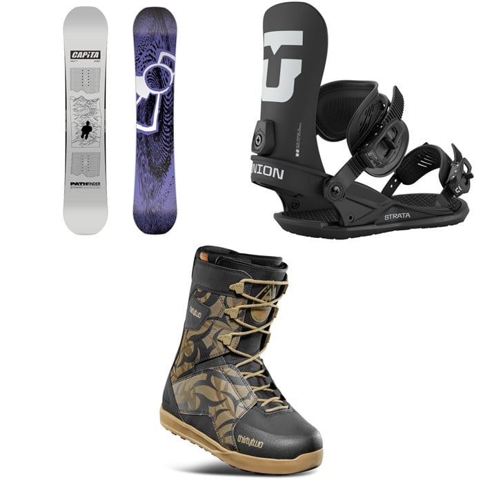CAPiTA - CAPiTA Pathfinder Snowboard + Union Strata Snowboard Bindings + thirtytwo Lashed Snowboard Boots 2026