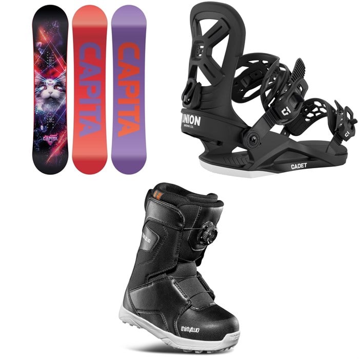 CAPiTA - CAPiTA Jess Kimura Mini Snowboard + Union Cadet Snowboard Bindings + thirtytwo Lashed Boa Snowboard Boots - Kids' 2026