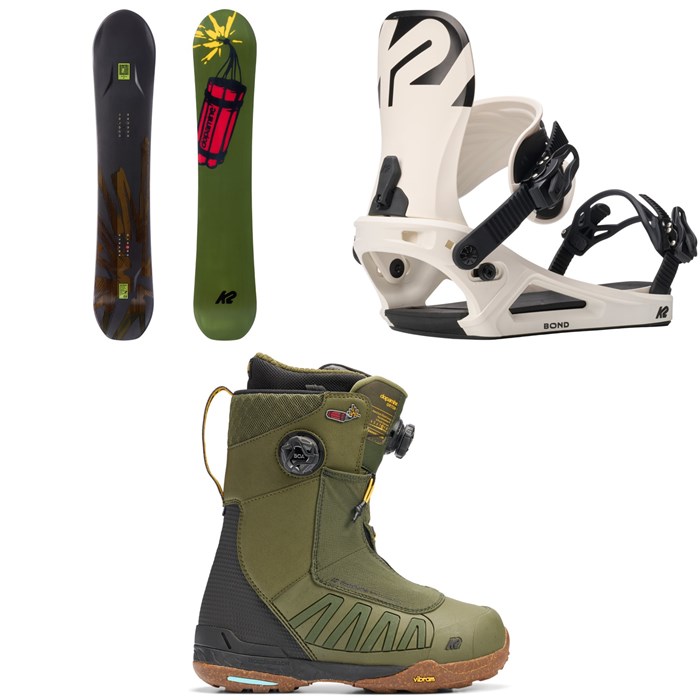 K2 - Antidote Snowboard + Bond Snowboard Bindings + Orton Snowboard Boots 2026