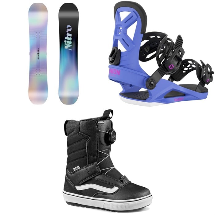 Nitro - Spirit Snowboard + Union Cadet Snowboard Bindings + Vans Juvie Linerless Snowboard Boots - Kids' 2026