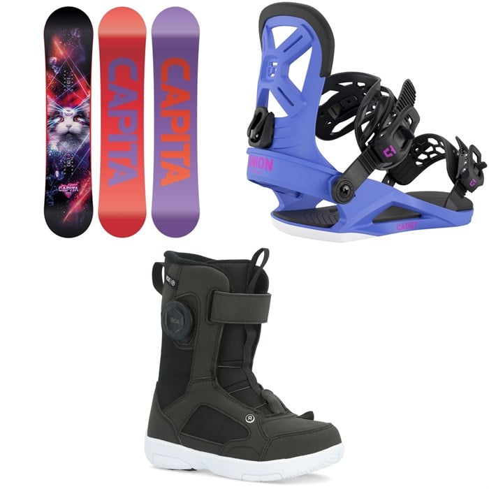 CAPiTA - Jess Kimura Mini Snowboard + Union Cadet Snowboard Bindings + Ride Norris Snowboard Boots - Kids 2026