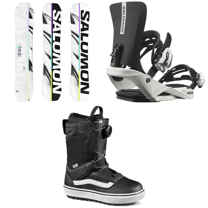 Salomon - Salomon Huck Knife Grom Snowboard + Rhythm Jr Snowboard Bindings + Vans Juvie OG Snowboard Boots - Kids' 2026