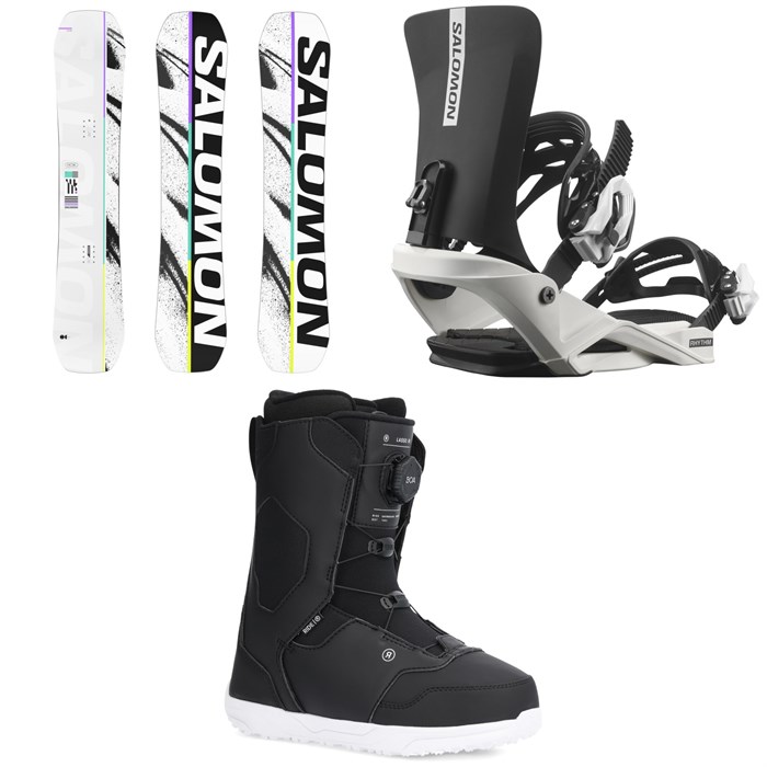 Salomon - Huck Knife Grom Snowboard + Rhythm Jr Snowboard Bindings + Ride Lasso Jr Snowboard Boots - Kids' 2026