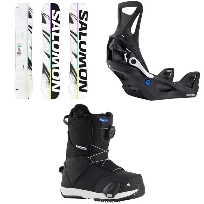 Salomon - Huck Knife Grom Snowboard + Burton Step On Snowboard Bindings + Smalls Step On Snowboard Boots - Kids' 2026