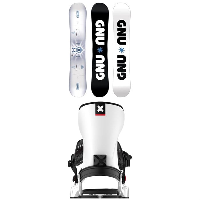 GNU - GNU Riders Choice Asym C2X Snowboard + Bent Metal Transfer Snowboard Bindings 2026