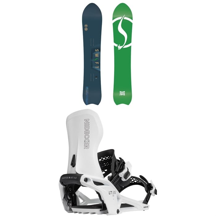 Never Summer - Never Summer Swift Snowboard + Nidecker LT Supermatic Snowboard Bindings 2026