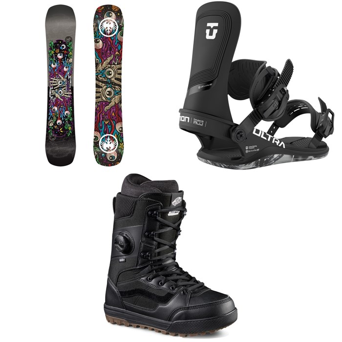 Never Summer - Never Summer Llama Snowboard + Union Ultra Snowboard Bindings + Vans Invado Pro Snowboard Boots 2026