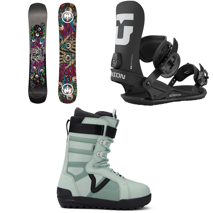 Never Summer - Never Summer Llama Snowboard + Union Strata Snowboard Bindings + Vans Hi-Standard Pro Snowboard Boots 2026