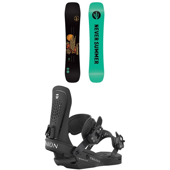 Never Summer - Never Summer Cirrus Snowboard + Union Trilogy Snowboard Bindings - Women's 2026