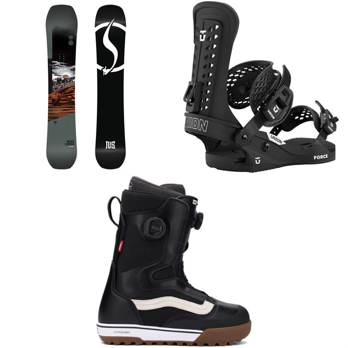 Never Summer - Never Summer Benchmark Snowboard + Union Force Classic Snowboard Bindings + Vans Aura Pro Snowboard Boots 2026