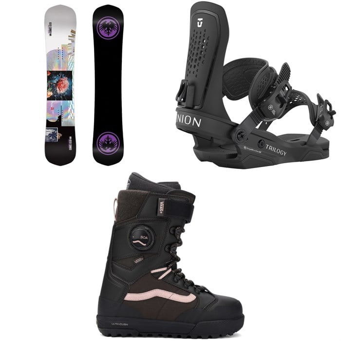 Never Summer - Breezy Rider Snowboard + Union Trilogy Snowboard Bindings + Vans Luna Pro Snowboard Boots - Women's 2026