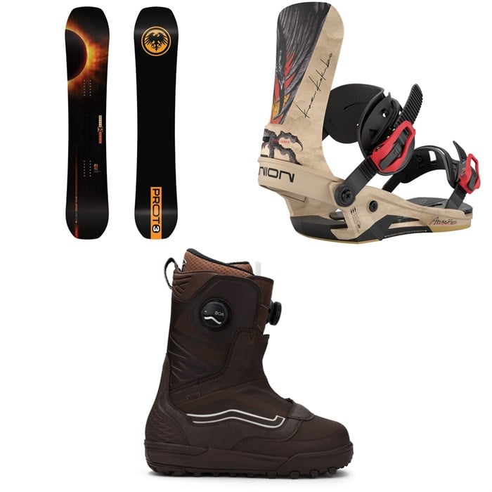 Never Summer - Never Summer Proto T3 Eclipse Snowboard + Union Atlas Pro Snowboard Bindings + Vans Verse Snowboard Boots 2026