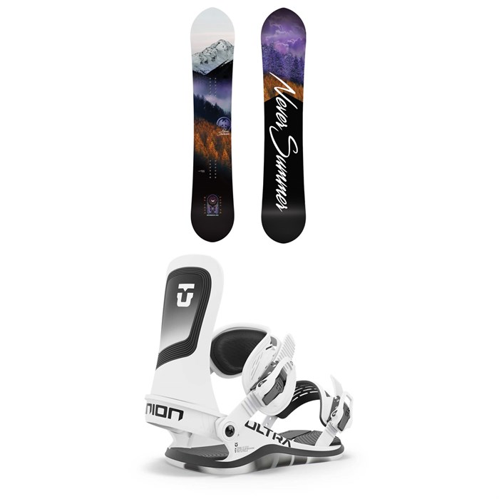 Never Summer - Never Summer Lady FR Snowboard + Union Ultra Snowboard Bindings - Women's