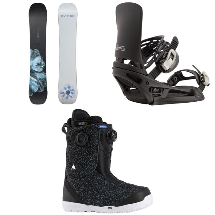 Burton - Burton Process Flying V Snowboard + Cartel EST Snowboard Bindings + Swath BOA Snowboard Boots 2026