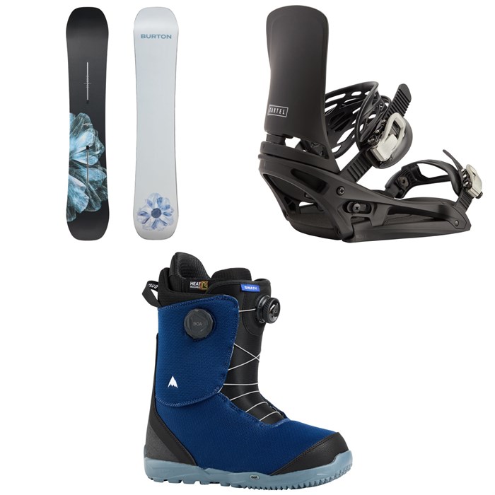 Burton - Burton Process Flying V Snowboard + Cartel EST Snowboard Bindings + Swath BOA Snowboard Boots 2026