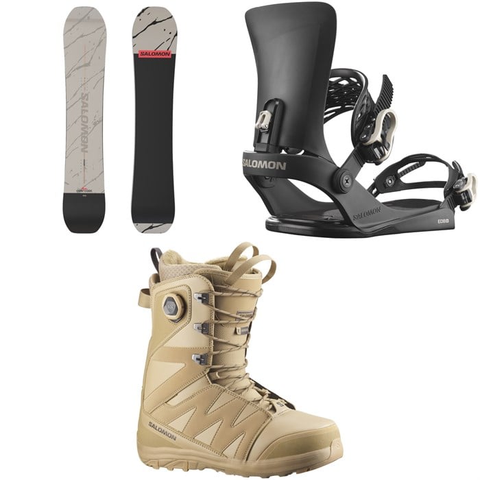 Salomon - Salomon Overcast Snowboard + EDB X Snowboard Bindings + X Approach Lace SJ Boa Snowboard Boots 2026