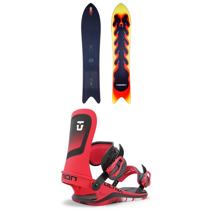 Sims - Sims Solo Snowboard + Union Ultra Snowboard Bindings