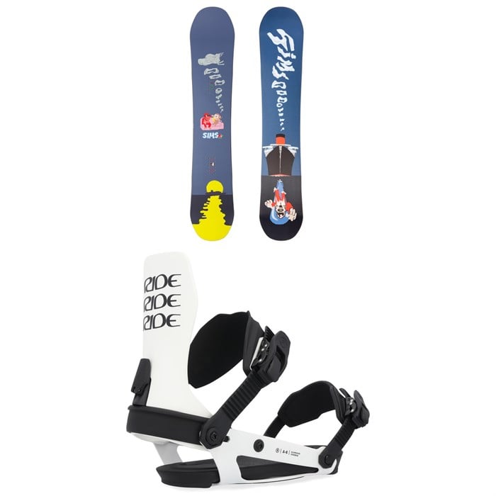 Sims - Sims ATV Pro Snowboard + Ride A-6 Snowboard Bindings 2025