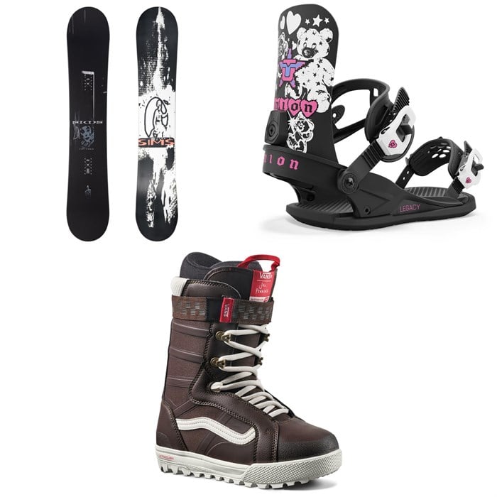 Sims - Sims Bowl Squad Pro Snowboard + Union Legacy Snowboard Bindings + Vans Hi-Standard Pro Snowboard Boots - Women's 2025