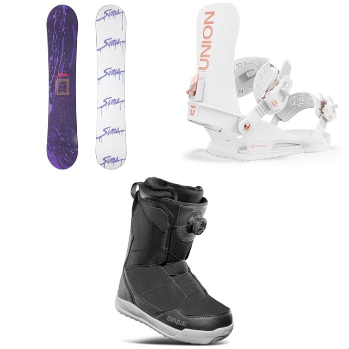 Sims - Sims Fluid Snowboard + Union Juliet Snowboard Bindings + thirtytwo Shifty Boa Snowboard Boots - Women's 2025