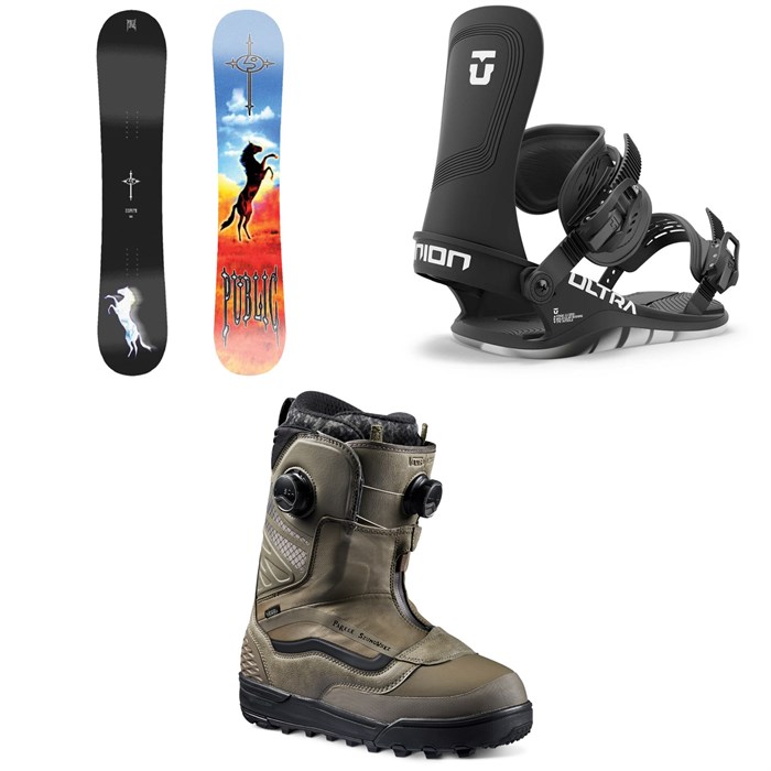 Public Snowboards - Public Snowboards Dispute Snowboard + Union Ultra Snowboard Bindings + Vans Verse Snowboard Boots 2025