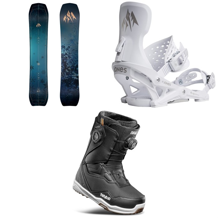 Jones - Jones Howler Snowboard + Equinox Snowboard Bindings + thirtytwo TM-2 Double Boa Snowboard Boots - Women's 2026