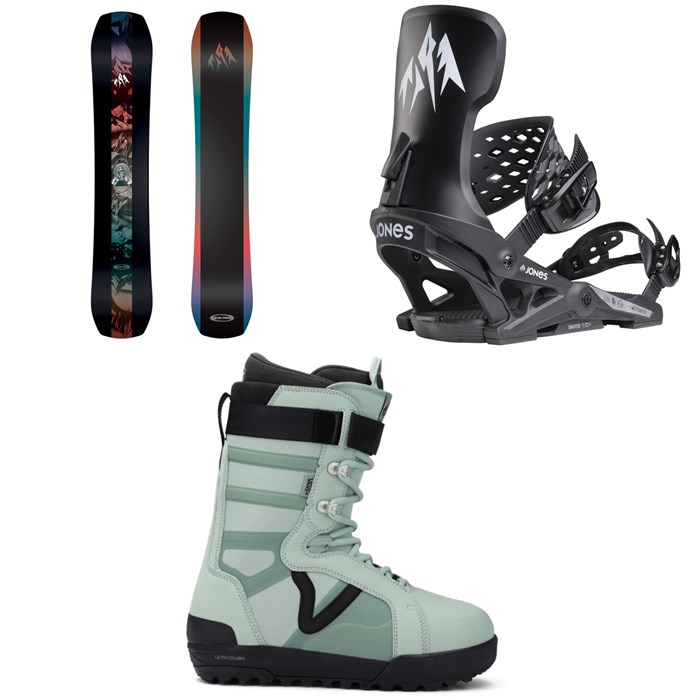 Jones - Jones Mountain Twin Snowboard + Joes Meteorite Snowboard Bindings + Vans Hi-Standard Pro Snowboard Boots 2026