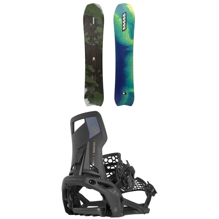 K2 - K2 Excavator Snowboard + Nidecker Supermatic Snowboard Bindings 2025