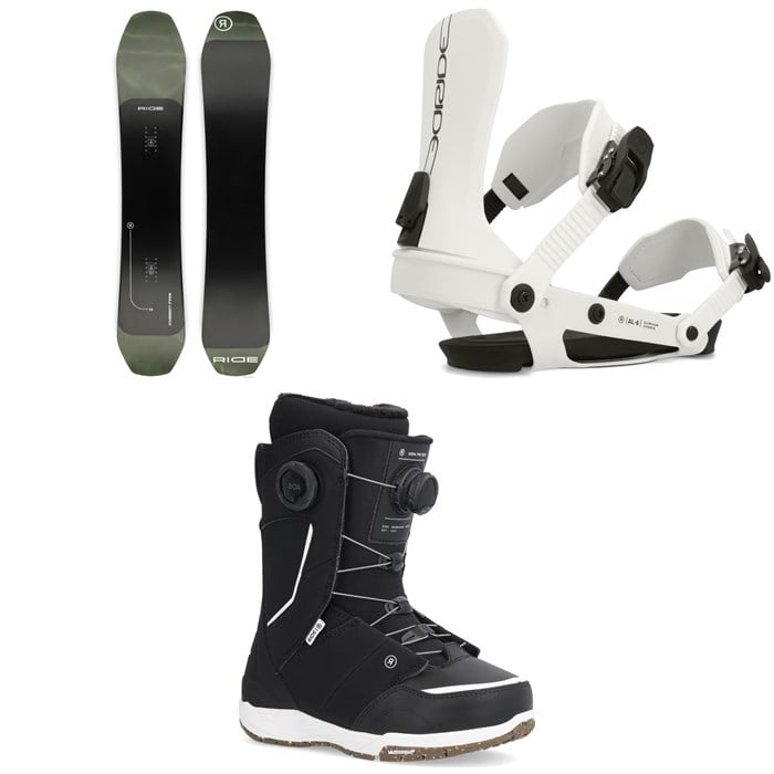 Ride - Ride Deep Fake Snowboard + AL-6 Snowboard Bindings + Hera Pro Wide Snowboard Boots - Women's 2025