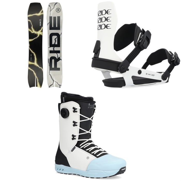Ride - Ride MTNpig Snowboard + A-6 Snowboard Bindings + Fuse Snowboard Boots 2025