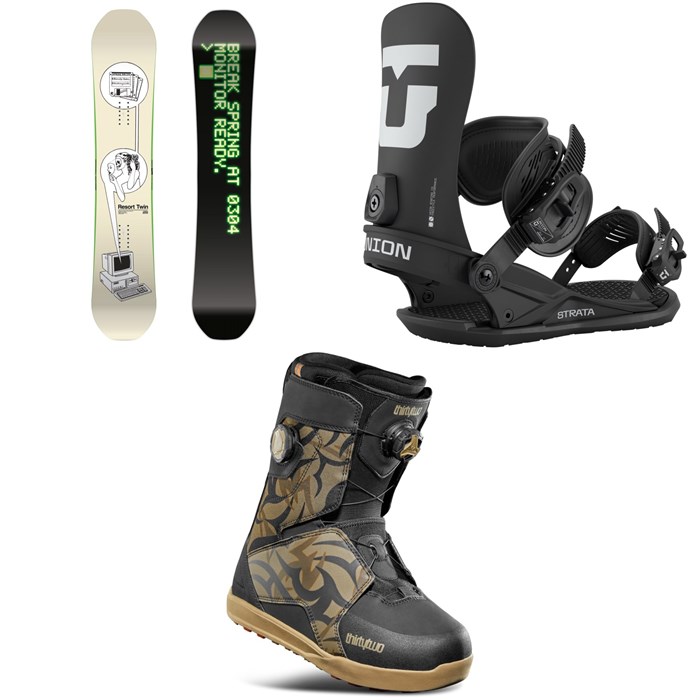 CAPiTA - CAPiTA Spring Break Resort Twin Snowboard + Union Strata Snowboard Bindings + thirtytwo Lashed Double Boa Snowboard Boots 2026