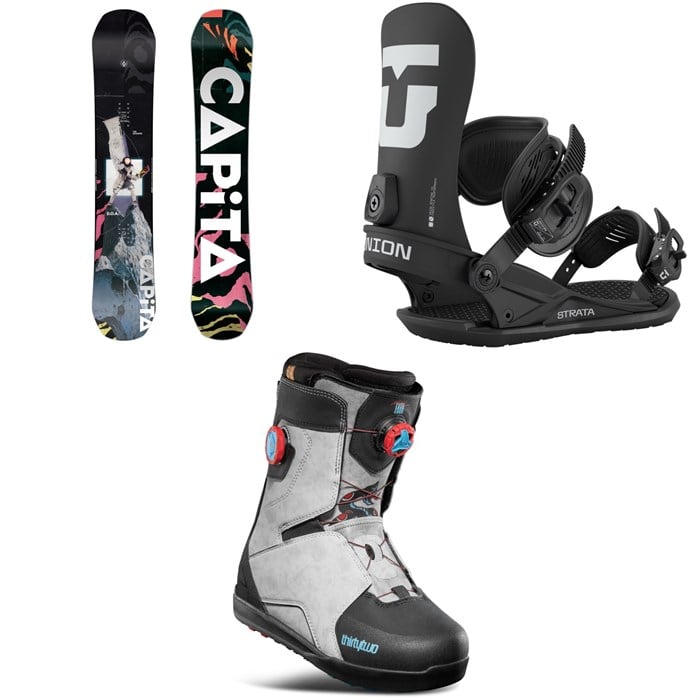 CAPiTA - CAPiTA Defenders Of Awesome Snowboard + Union Strata Snowboard Bindings + thirtytwo Lashed Double Boa Snowboard Boots 2026