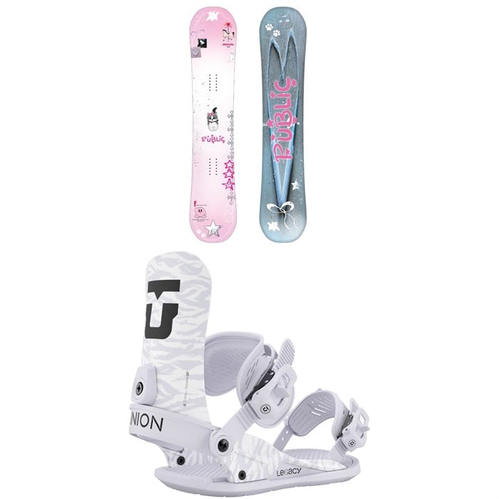 Public Snowboards - Public Snowboards Jibgurl Snowboard + Union Legacy Snowboard Bindings - Women's 2026