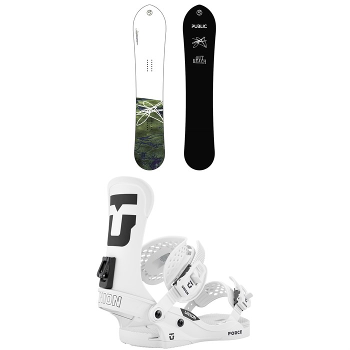 Public Snowboards - Public Snowboards Outreach Snowboard + Union Force Classic Snowboard Bindings 2026